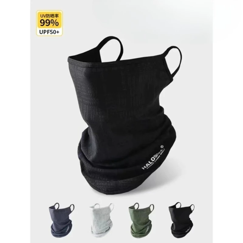 

Thin Breathable sun protection face mask Quick-dry Outdoor Face Mask Sun Protection Summer Ice Silk Scarf Letter face cover