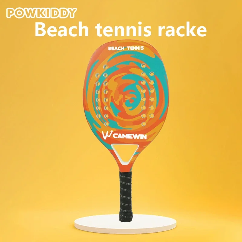 

Beach Tennis Racket | Carbon Fiber Beach Paddle with Ultra Grip Sand Grit Surface | Hybrid Flexi Frame - Lightweight Equipment !
