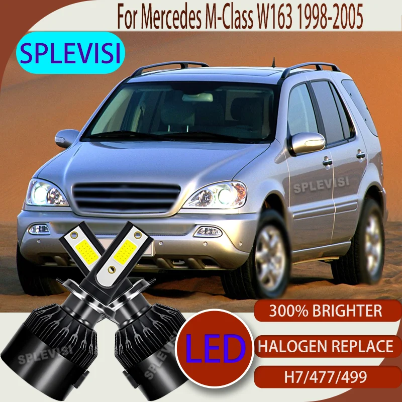 

H7/477 Автоматическая лампа светодиодной фары Hi Lo See Further at Night для Mercedes M-Class W163 1998 1999 2000 2001 2002 2003 2004 2005