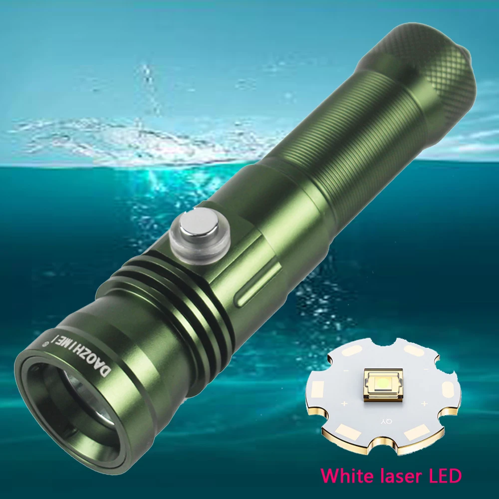 

Professional Scuba diving light Underwater 251Meter Depth Dive torch 5000LM Super bright 21700 Rechargeable adventure flashlight
