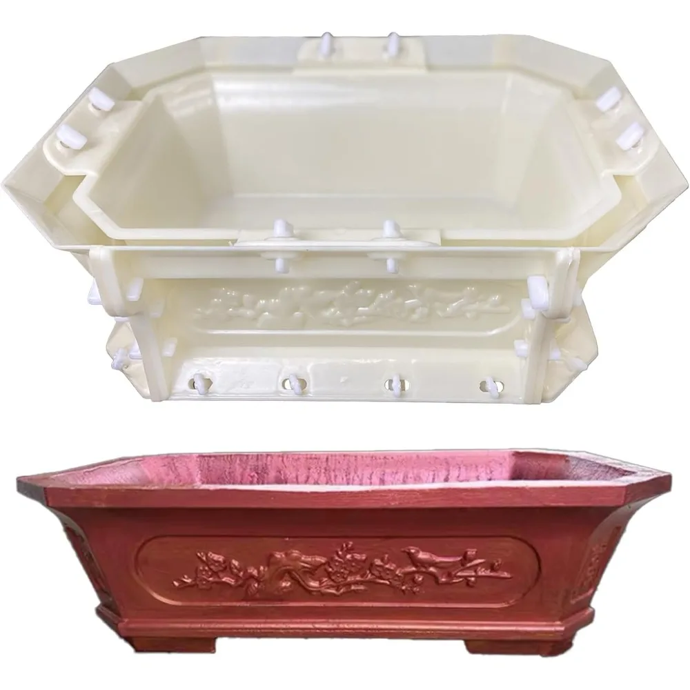 قوالب زراعة كبيرة، قوالب زراعة خرسانية كبيرة جدًا، قوالب زهور لديكور المنزل والحديقة (35 سم) #1