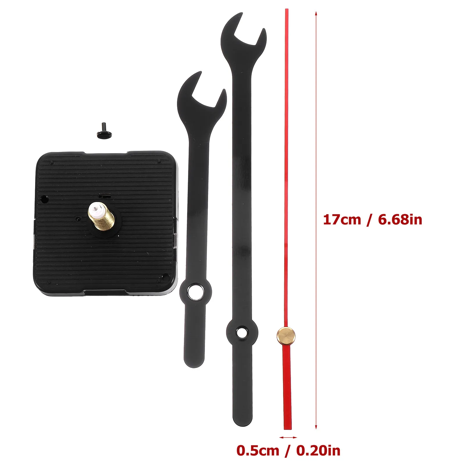 1Set Wall Clock Mechanism Replacement Kit High Precision Plastic Clock Movement Repair Parts for DIY Frameless Hanging and Craft