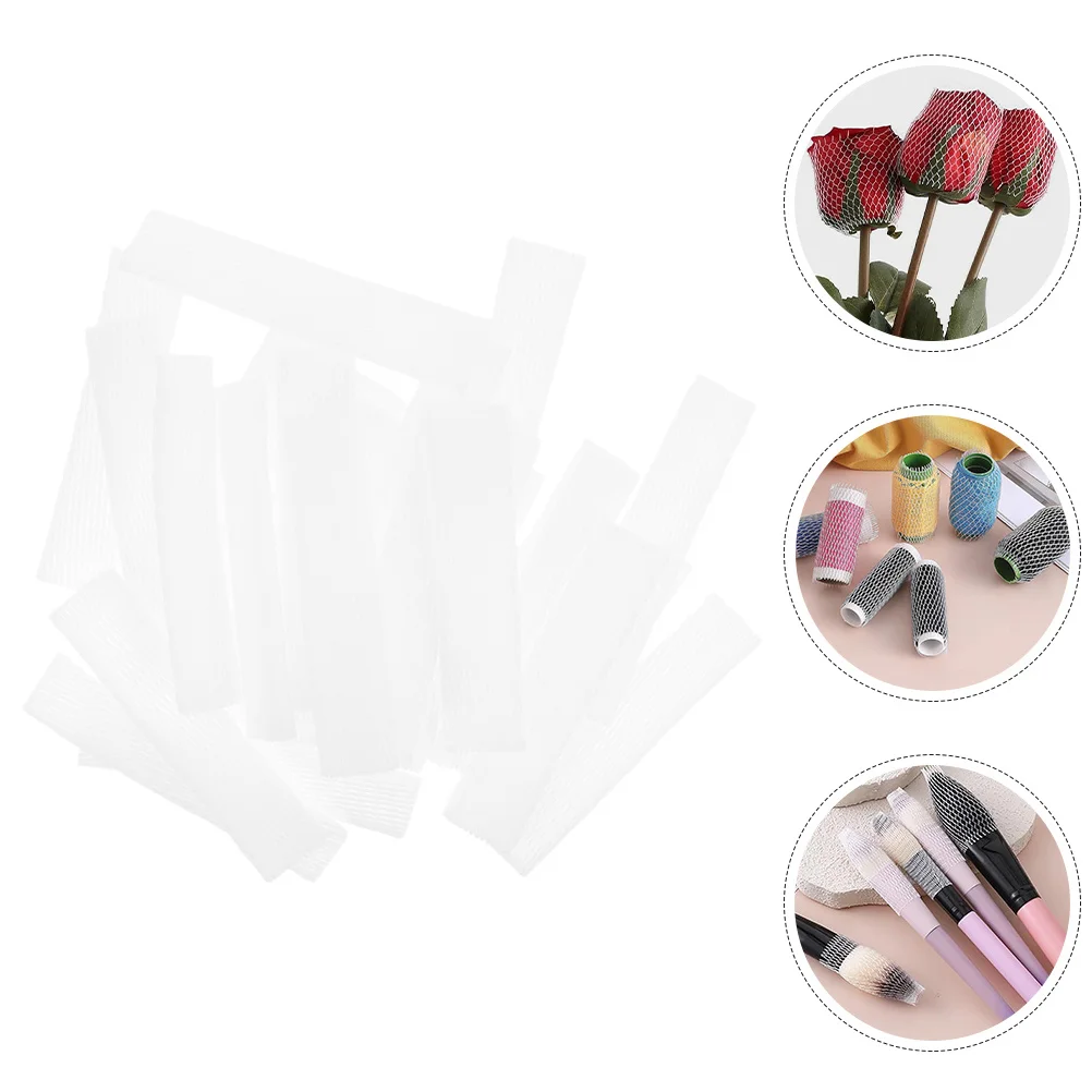 

100Pcs Pe Material Rose Bud Safeguard Mesh Cover for Transport Flower Arrangement Supplies Makeup Brushes Protection