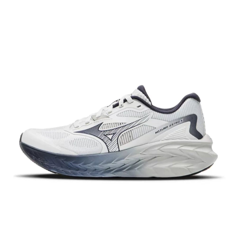 Mizuno ASTRO X Unisex White/Gray/Blue Low-Top Runners – Breathable Mesh Construction & Versatile Comfort D1GH250505