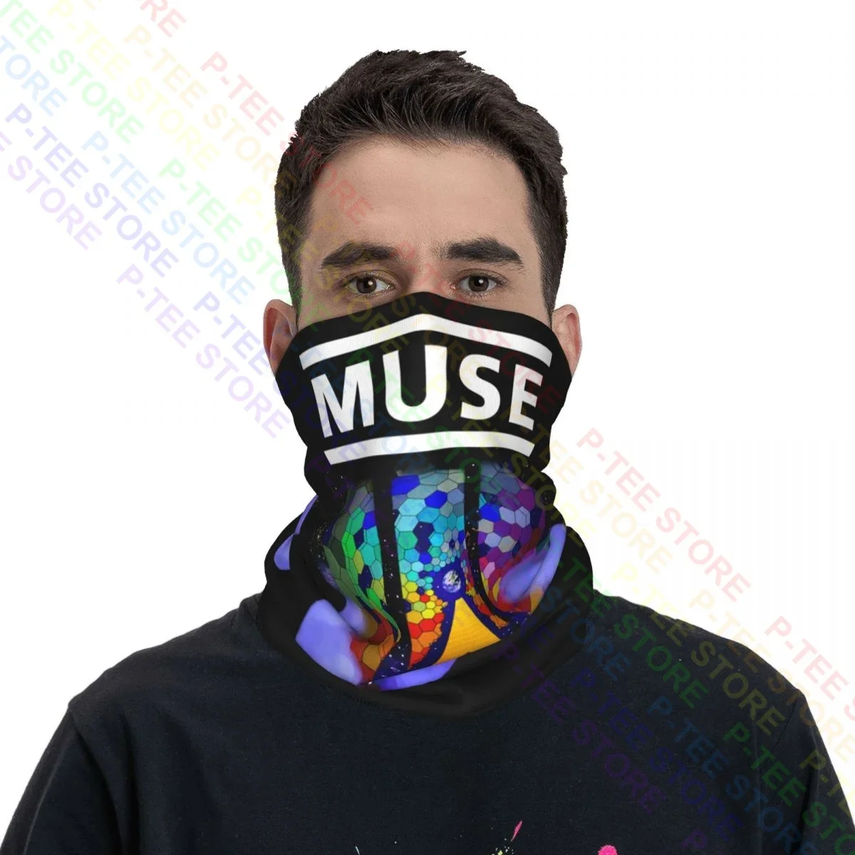 Muse British Rock Band Album Musik Hot Neck Gaiter Bandana Schal Gesichtsmaske Skimode UV-Schutz