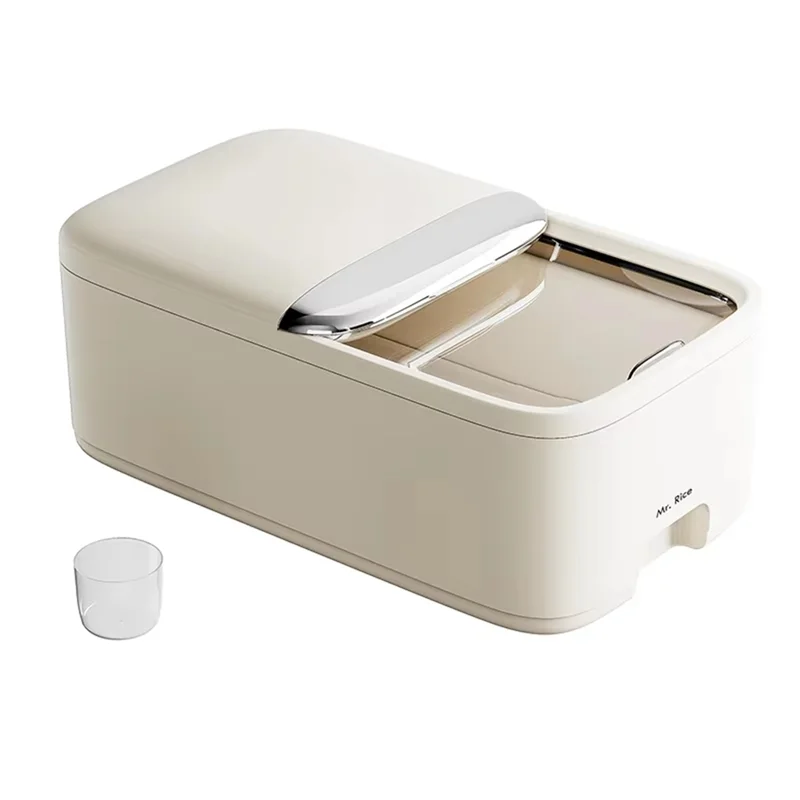 

WORTHOWN-Rice Storage Container With Lid, Moisture-Proof And Insect-Proof, Grain Sealed Jar For Kitchen Dry Grain Organization