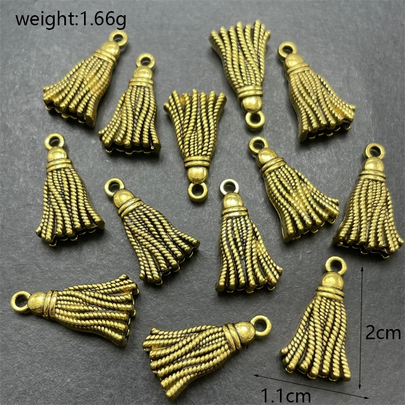 Charm Popular Tibetan Silver Gold Various Types Water Droplet Shaped Hollow Out Tassel Pendant Beaded Necklace Earring Jewelry