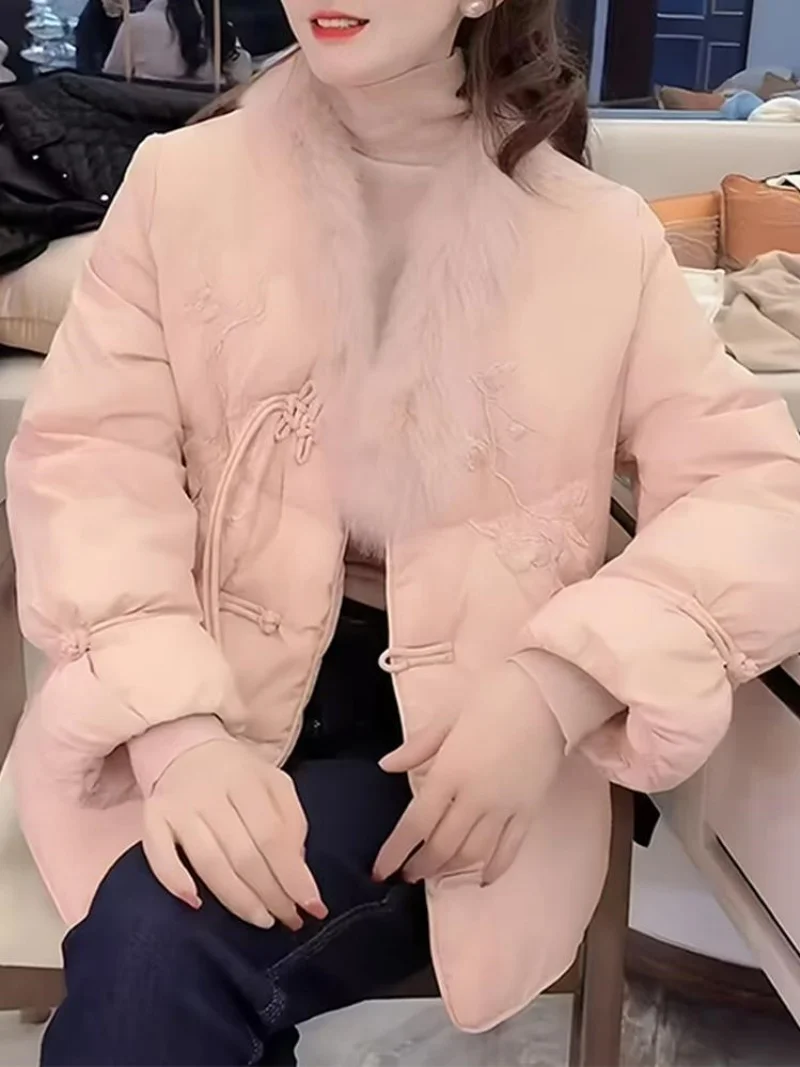 

Женская хлопковая куртка в китайском стиле, новая коллекция осень-зима 2026 – Элегантное ретро-пальто для тепла | W2293