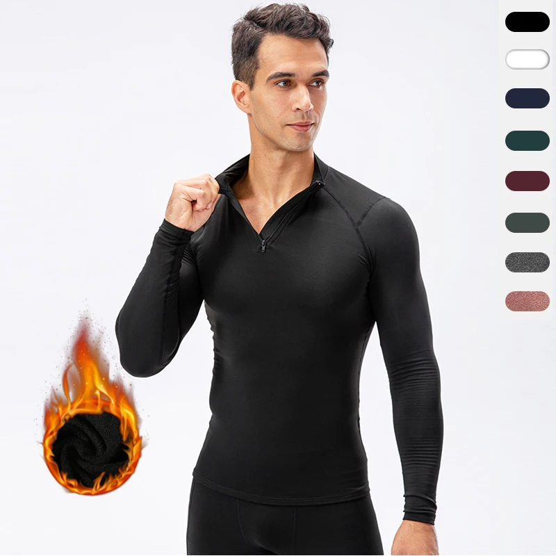 Mens Thermal Shirt Heat T-Shirt Thermal Underwear Men Thick Warm Slim Long Sleeve Tops Autumn Winter Termica Comfortable Underwe