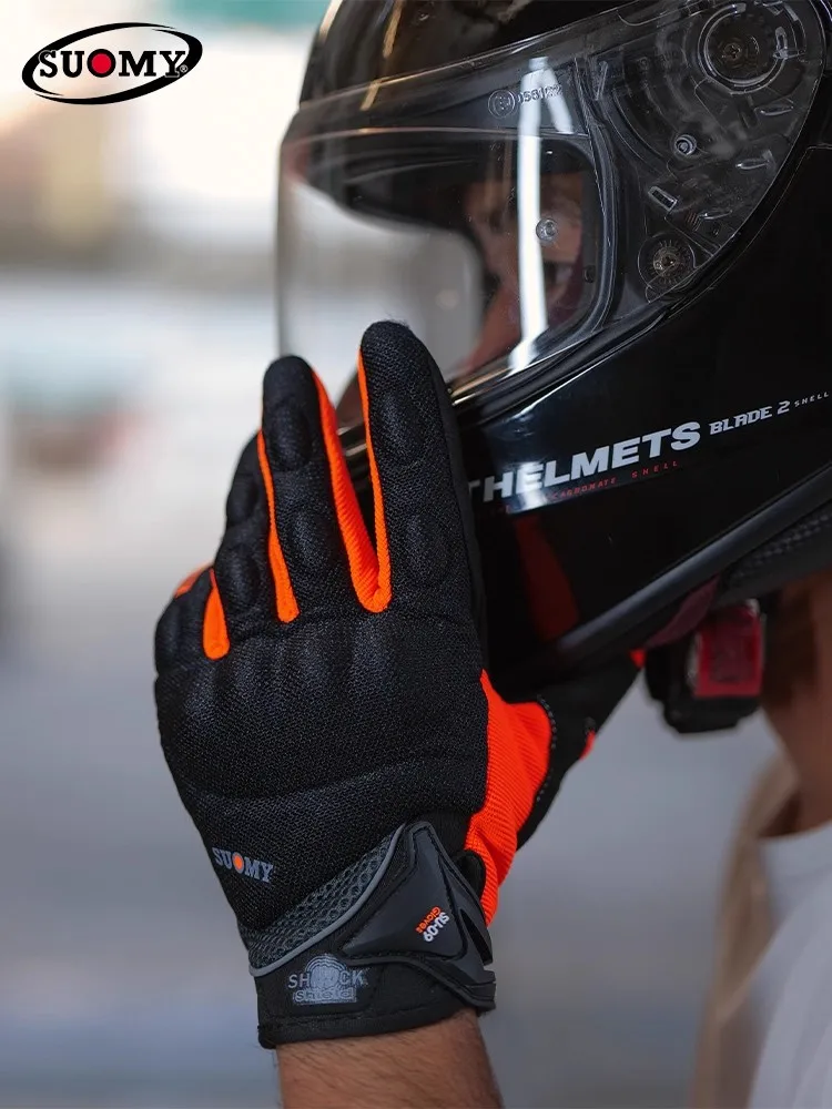 

Мотоциклетные Suomy, летние сетчатые дышащие мотоперчатки для мужчин и женщин, велосипедные перчатки с сенсорным экраном для мотокросса, байкера, езды на открытом воздухе