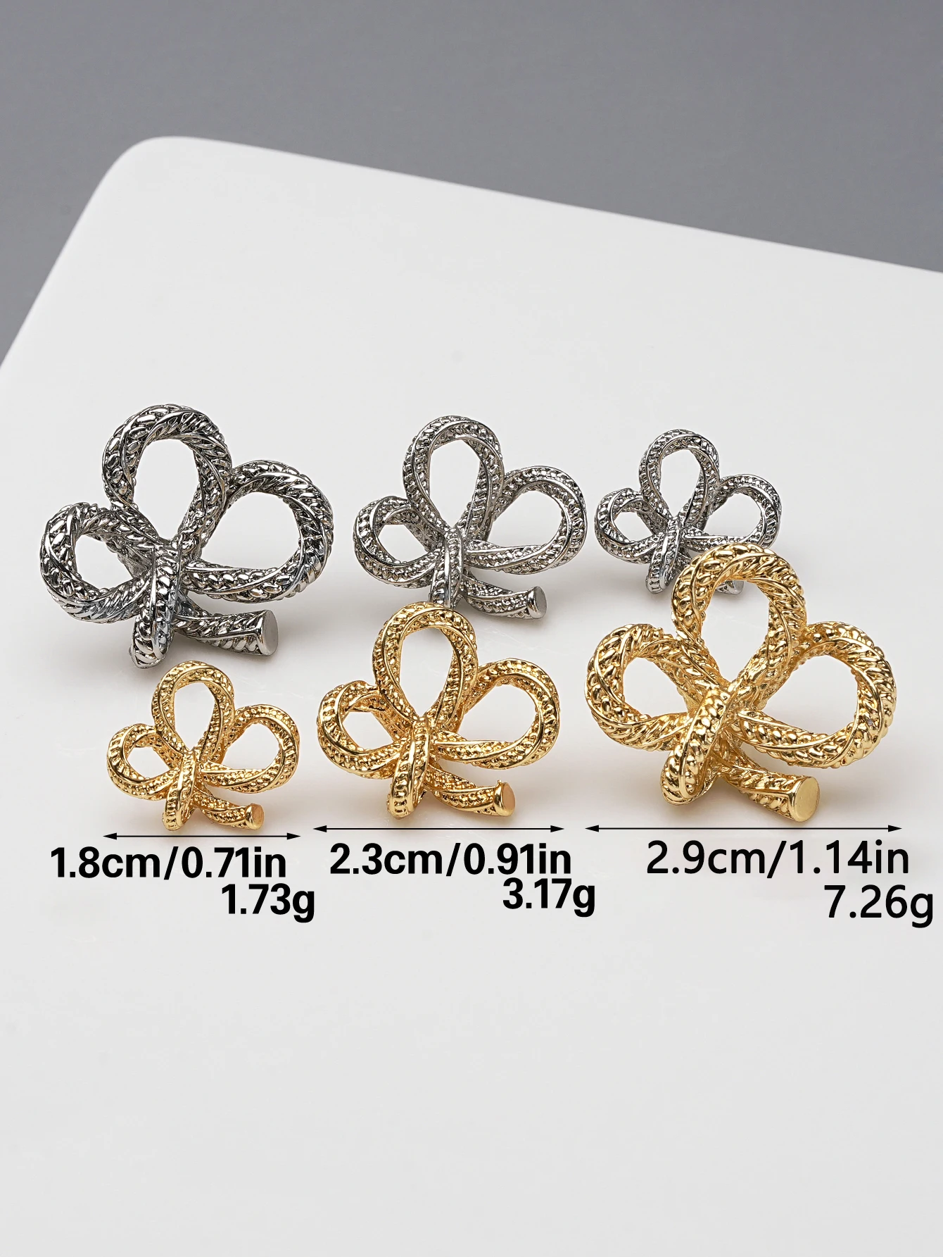 7pcs/pack 18-29mm Creative Design of Gold and Silver Knot Metal Buttons, Sewing Accessories for Clothing Buttons