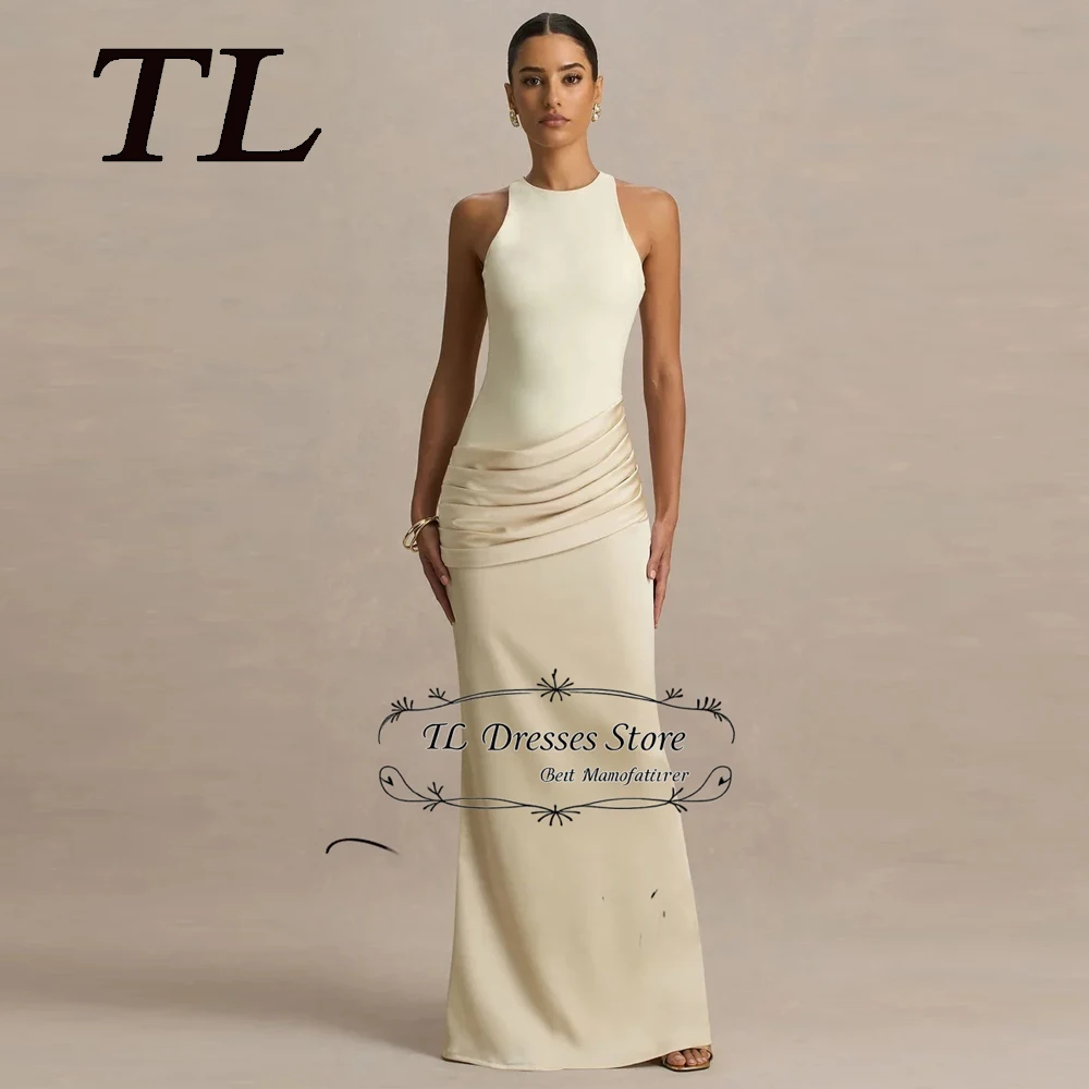 

TL Elegant Evening Gown O-Neck Sleeveless Formal Dinner Dress Wedding Party Dresses for Guest Customized 2026