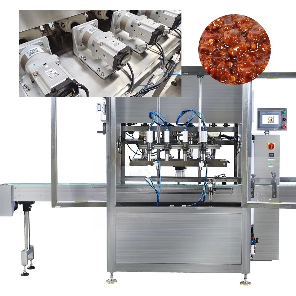 Automatic Thick Liquid Seasoning Sauce Paste Filling Machine with Heating and Stirring