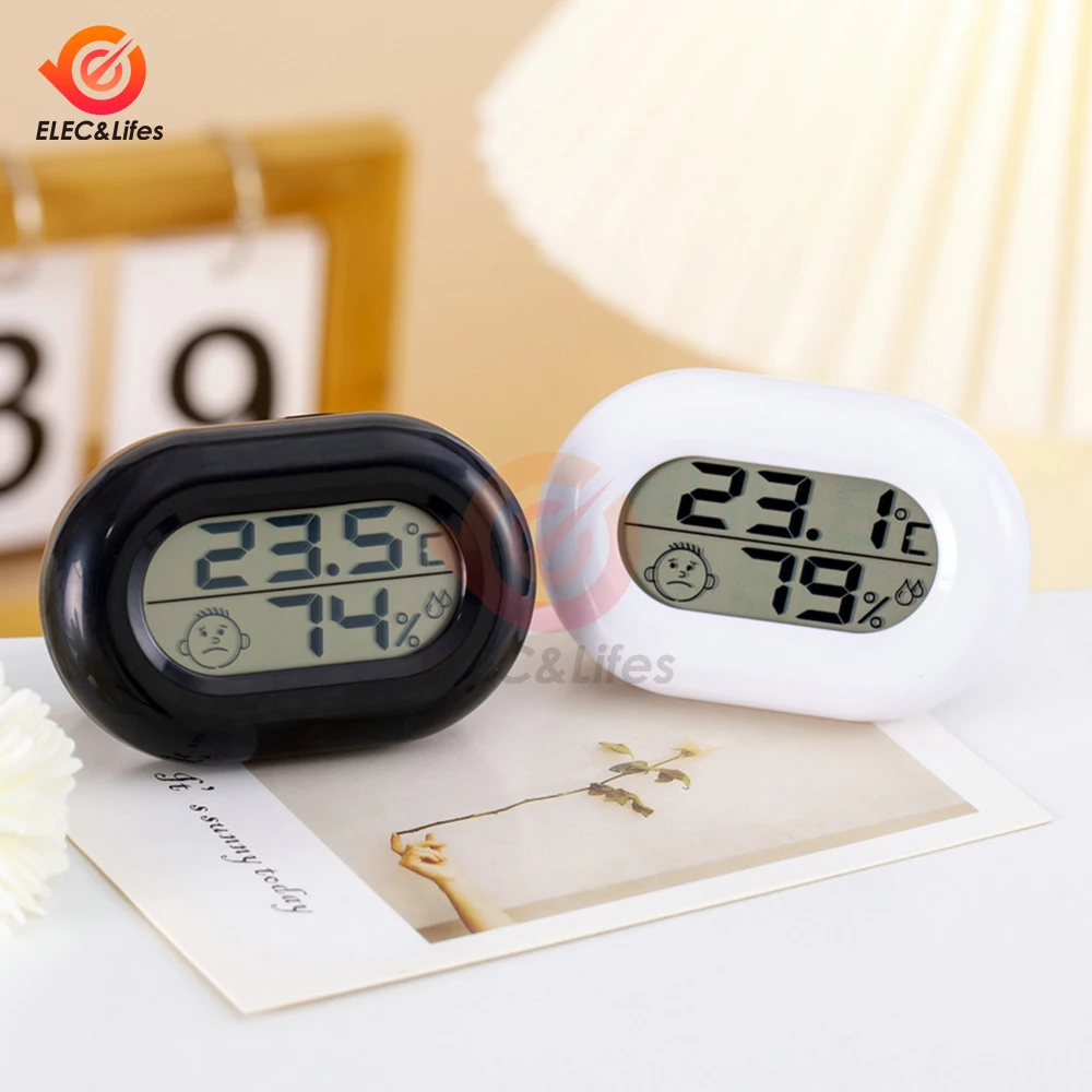 LCD Digital Thermometer Hygrometer Indoor Room Electronic Temperature Humidity Meter Sensor Gauge Weather Station -20~50℃