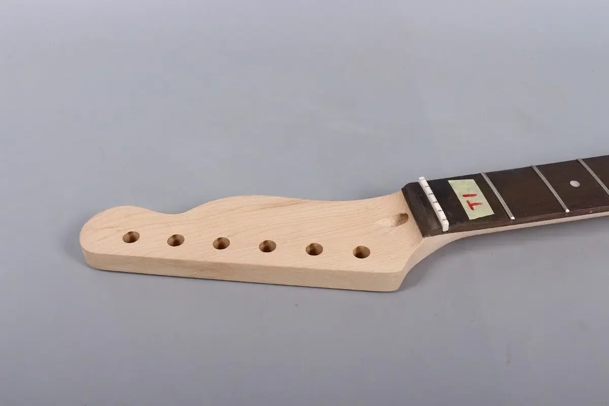 Yinfente Baritone 22 Fret Guitar Neck 28 Inch Rosewood Fretboard Bolt on Dots Inlay Back Strip Replacement Head Unfinished