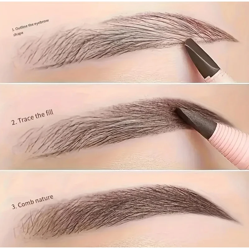 Matita per sopracciglia con linea a strappo, resa cromatica naturale, resistente al sudore, a prova di sbavature, matita per eyeliner per sopracciglia, prodotto per il trucco coreano