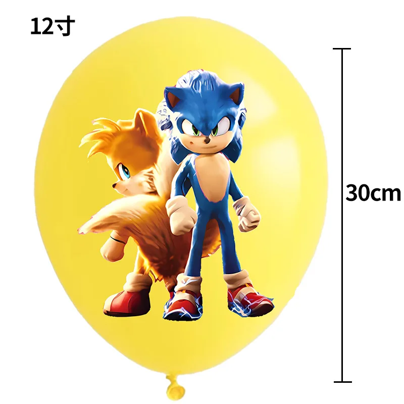 7-15PCS 12Inch Anime sonics Latex Balloon Set Boy Girl's Birthday Party Baby Shower Party Decorations Kid Toys Supplies