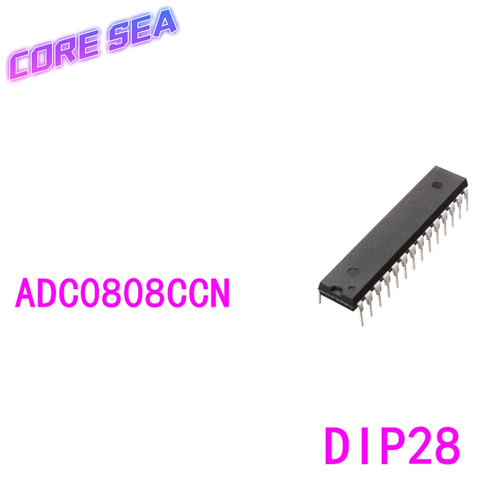 

10PCS ADC0808CCN inline DIP28 8-bit analog-to-digital converter chip IC wide body