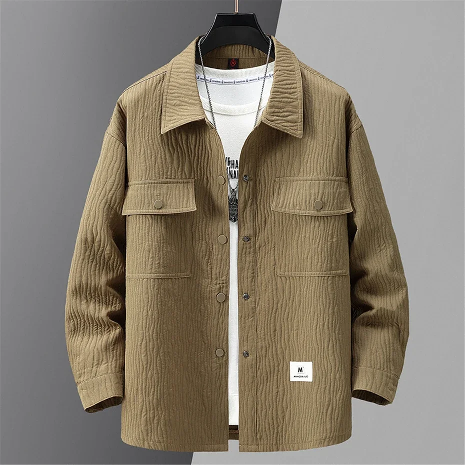 DIANRUO11XL veste grande taille hommes couleur unie manteaux vestes printemps automne bouton veste vêtements d'extérieur pour hommes한옷 vêtement homme