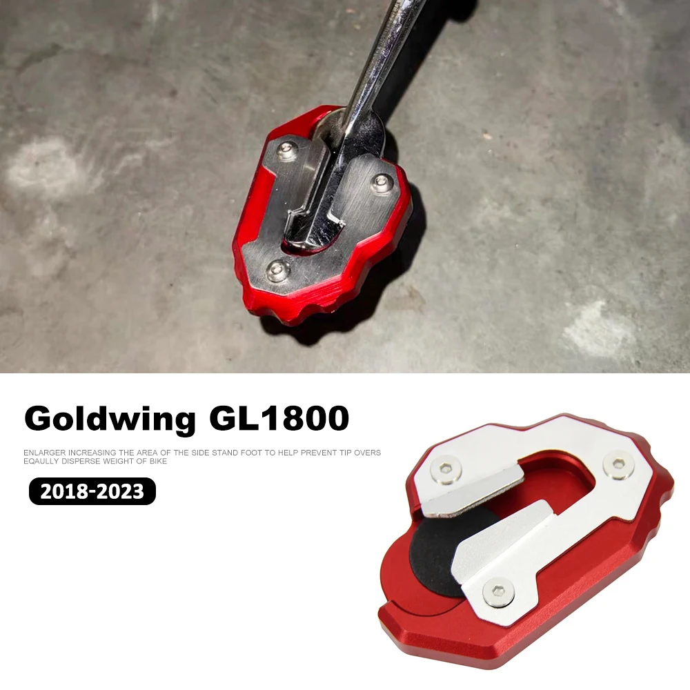 

Motorcycle Side Parking Stand Foot Pad Kickstand Extender Foot For HONDA Goldwing GL1800 Side Stand Extension Pad Support Plate