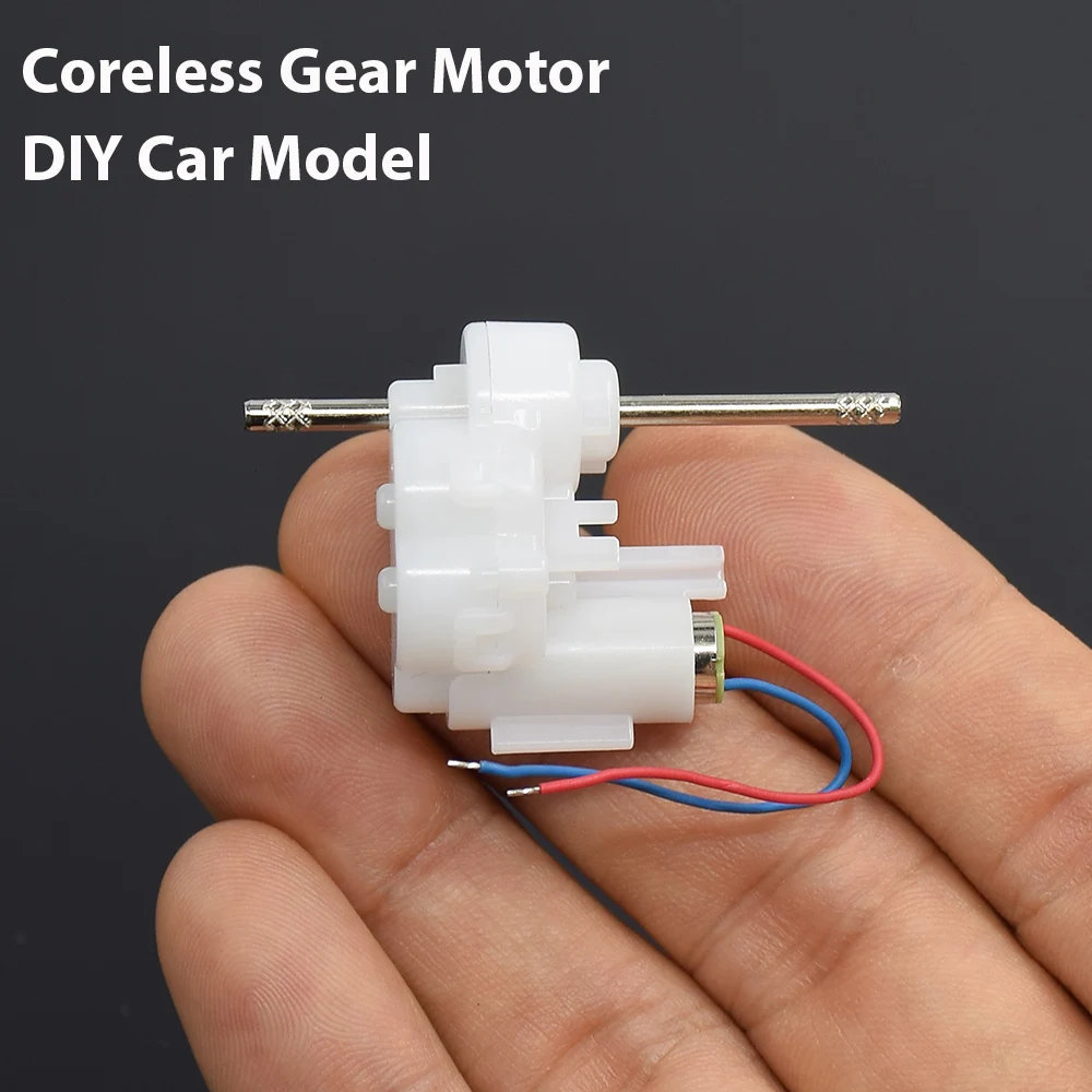 

Mini Coreless Gear Motor DC 1.5V-5V 3V 3.7V 390RPM Dual Shaft Micro Coreless Gearbox Reduction Motor DIY Hobby Toy Car Engine