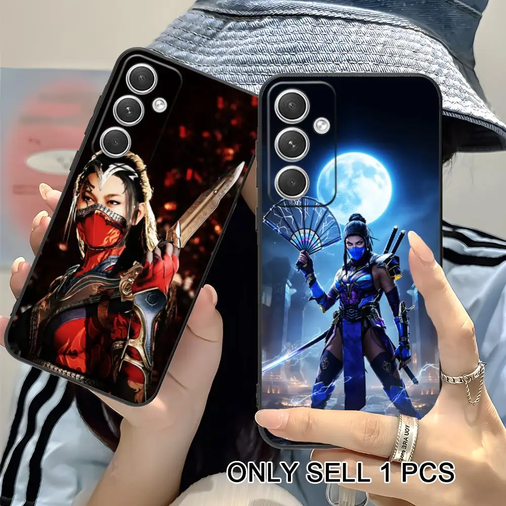 Mortal Kombat Kitana Phone Case for Samsung Galaxy S26 S25 S24 S23 S22 S21 S20 Note20 Plus FE Ultra Soft TPU Shockproof Cover