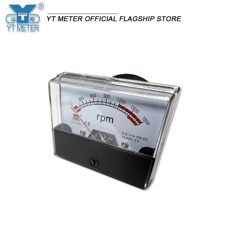 YT670 10V voltage tachometer has two displays and two scales 60rpm 360rpm 1800rpm 2000rpm 4000rpm with potentiometer DH670 CZ670