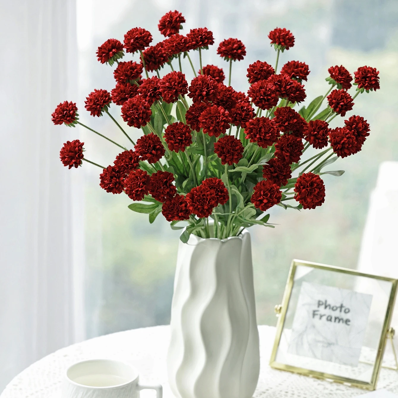 Artificial Flowers Silk Ball Chrysanthemum Home Room Wedding Wreath Bridal Bouquet Decora Valentine Garden DIY Gift Prop Hotsale