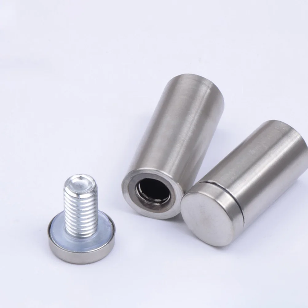 

12Pcs Sign Screw Nails Advertising Support Stainless Steel Standoff Mounts for Office Store Signs Sign Standoff Nail