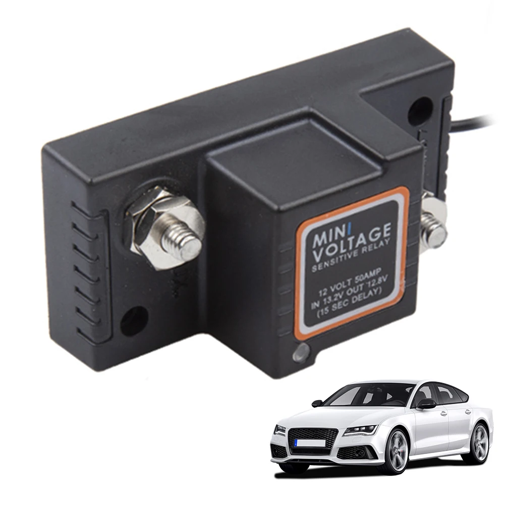 

Dual Battery Isolator Waterproof Voltage Sensitive Relay 12V 50A Dual Battery Smart Isolator for Car ATV UTV Boats RV Truck