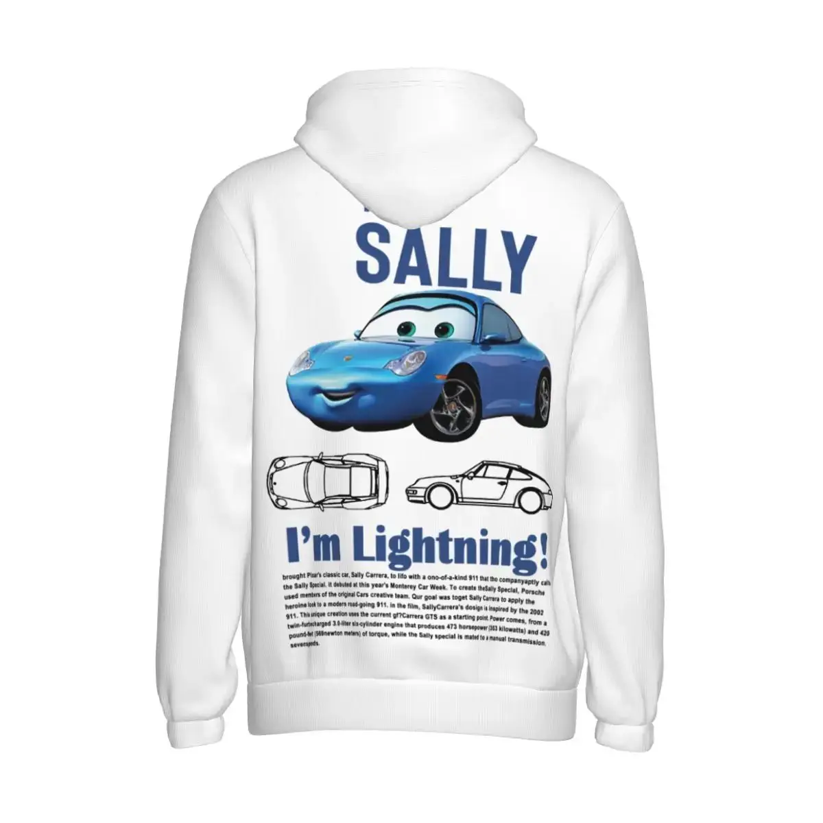 Sally I\'m Lightning Cars Mcqueen Bluza z kapturem dla mężczyzn Bluza damska Moda Graficzne bluzy z kieszeniami Koszule z długim rękawem