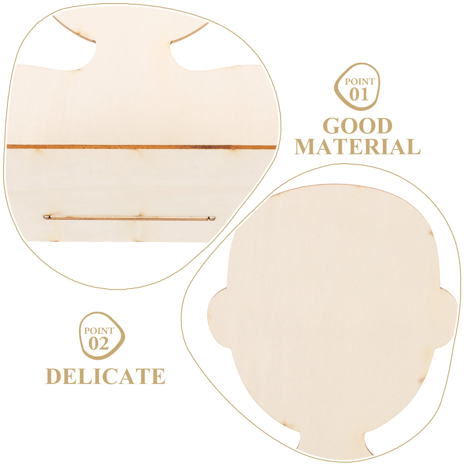 

Wooden Blank For Clay Craft Portrait Diy Art White Wood Base Natural Unpainted Handmade Ceramic Sculpture Decoration Kit