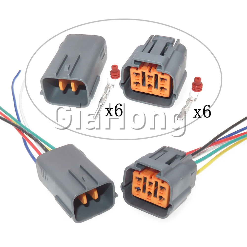 1ชุด6วิธีซีลรถซ็อกเก็ต6195-0021คันเร่ง Pedal Connector 6195-0024เหยียบคันเร่งตำแหน่งเซ็นเซอร์ปลั๊ก