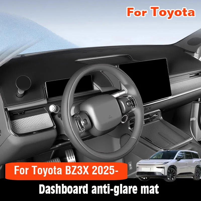 

Для Toyota BZ3X 2025 2026, автомобильная замшевая приборная панель, антибликовая накладка, центральная консоль, переднее окно, солнцезащитный коврик, внутренняя защита
