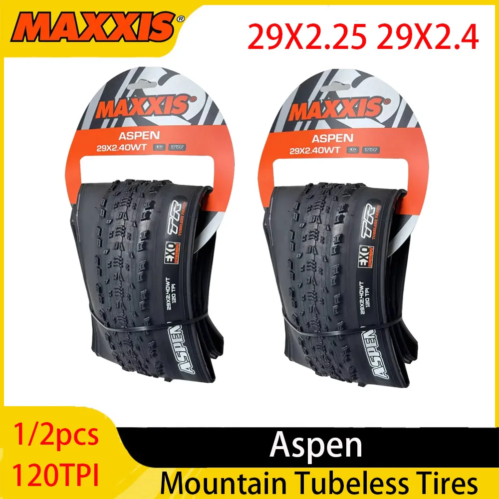 1/2pcs MAXXIS Aspen 29 inch Mountain Tubeless Tires XC MTB Bicycle Folding Tire EXO TR 29X2.25 29X2.4