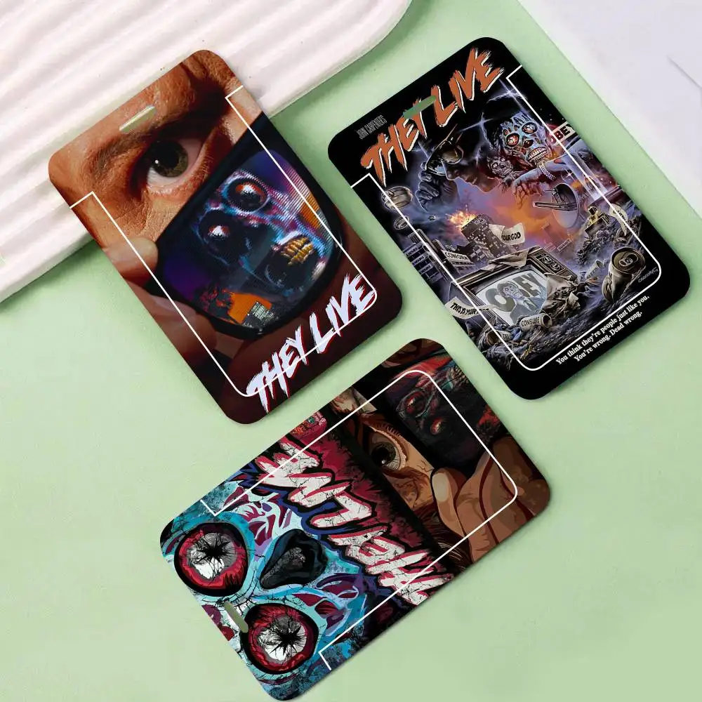 They Live Science Fiction Horror Movies Black Lanyard Card Holders Student Meal Cards And Campus Ids School