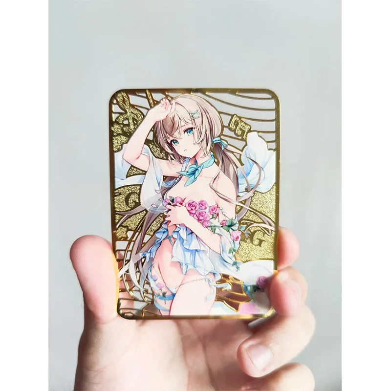 Anime Goddess Story Honkai Star Rai Serval Asta Elysia Delicate Metal Cards Game peripheral Christmas Birthday Gift  toys