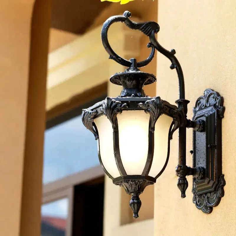 Outdoor Lights Waterproof Garden Villa Courtyard Gate Corridor Lamp Retro Hallway Wall Sconce European Led Landscape Lighting