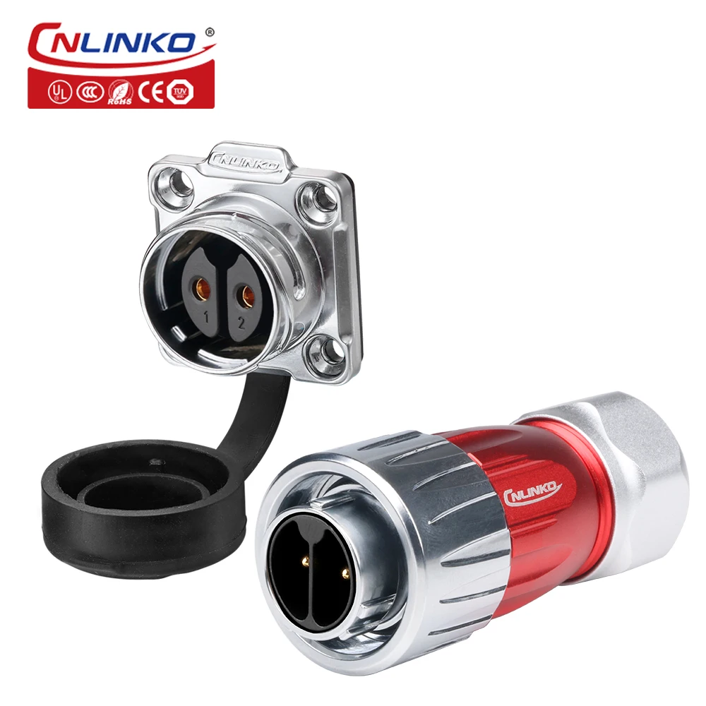 CNLINKO M20 Waterproof IP68 Connector Heavy Duty 2/3/4/5/7/9/12 Pin Metal Shell Wire Soldering Panel Mounting Power Connectors