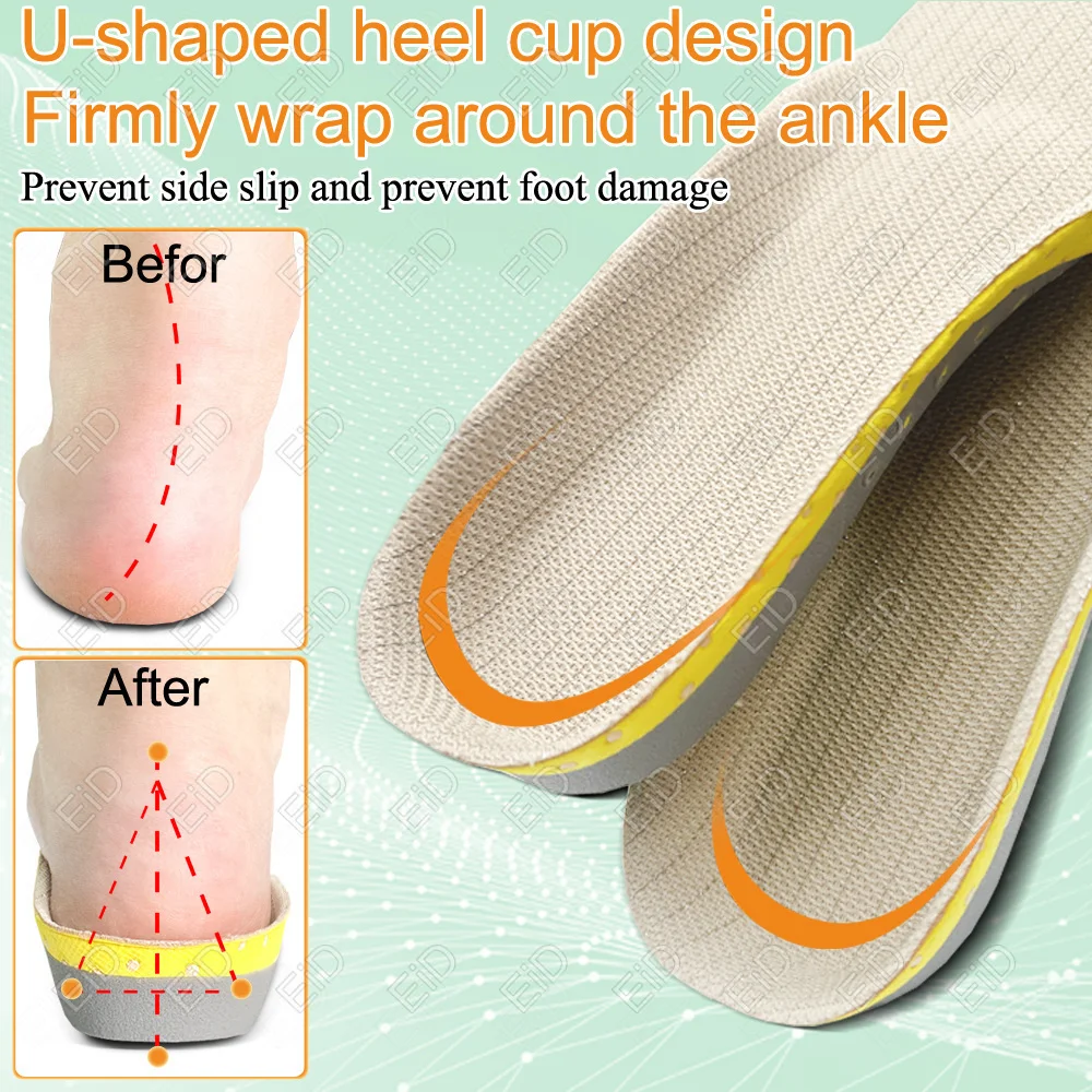 EiD Orthotic Gel Insoles For Sneaker Orthopedic Flat Foot Cushion Insert Soles Arch Support Pad Foot Pain-relieving Man Women