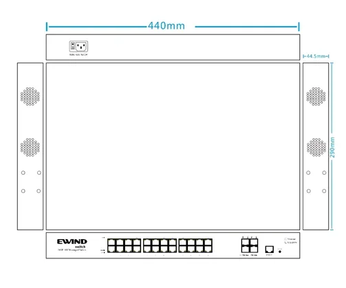 Wholesale Price Manged L3 24 Port Gigabit Network PoE Switch SFP+ 10G Uplink Fiber  Ethernet Reserve