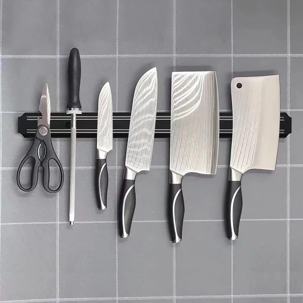 33cm Magnetic Knife Holder Metal Knife Storage Rack Wall Mount Chef Rack Strip Utensil Home Magnet Multi-purpose Kitchen Tool