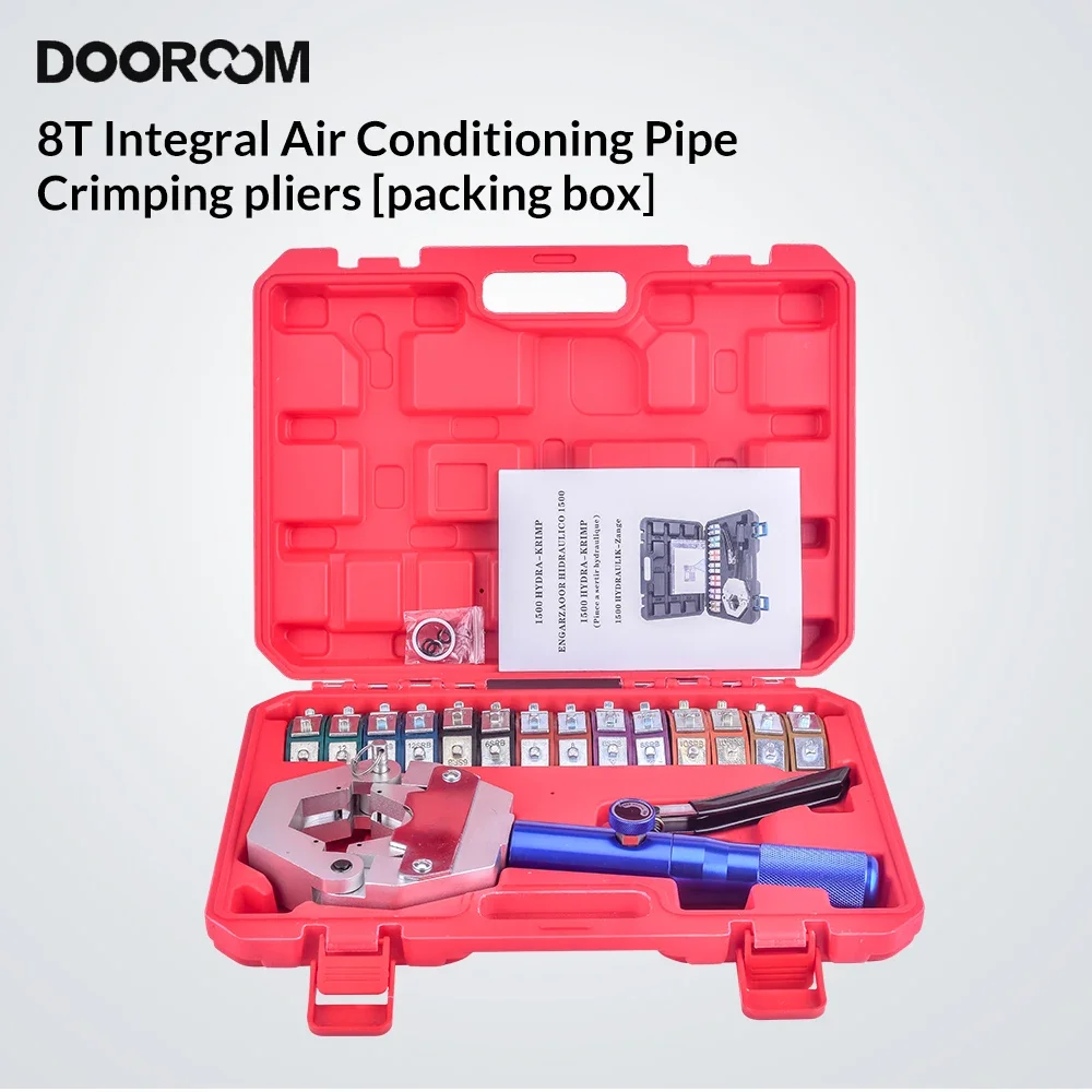 DOOROOM-crimpadora de manguera hidráulica, Kit de prensado de manguera Manual, Repaire de aire acondicionado, prensado de manguera hidráulica de mano