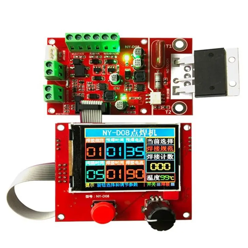 A74E-Spot Welding DIY Control Board Spot Welding Machine Pneumatic Color LCD Display Multi-Point Linkage Personalized Settings