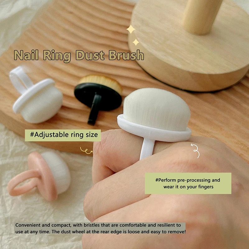 

3Pcs Nails Art Dust Brush DIY Manicure Tools Gel Dust Cleaning Ring-shaped Brush Plastic Nails Art Dust Mini Cleaning Brush