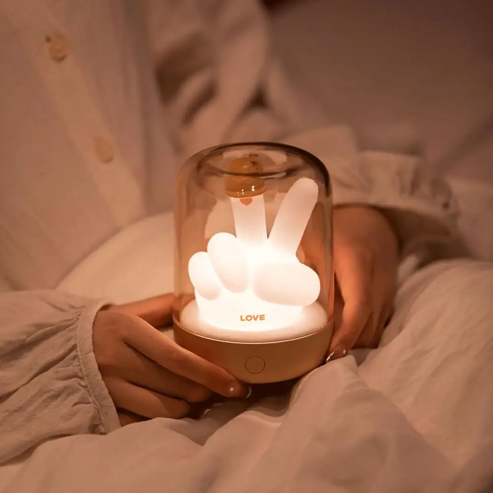 Luz Nocturna compacta recargable por Usb, luz Led regulable con Control de sincronización inteligente para brillo suave, parpadeo, mesita de noche libre