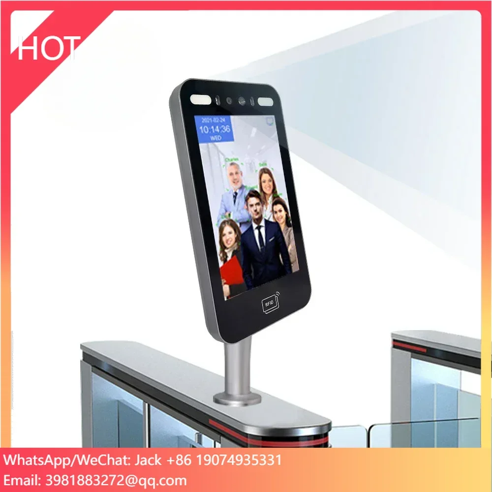 

8 Inch Screen Cloud Software Id Card Face Recognition Access Control Qr Code Biometric Access Control