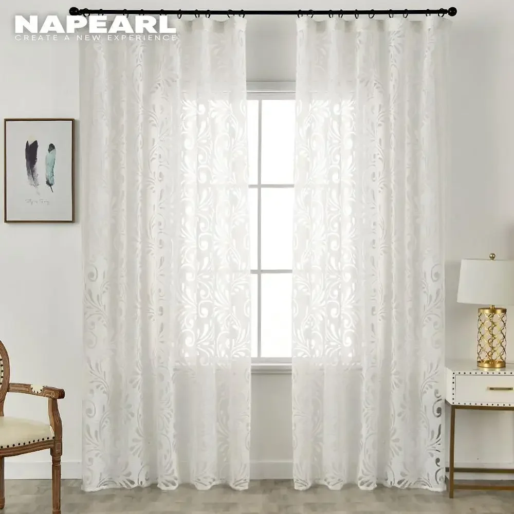 Ready Made Semi-Blackout Curtains Blind Panel Fabrics for Window Modern Living Room Treatment Purple Black White