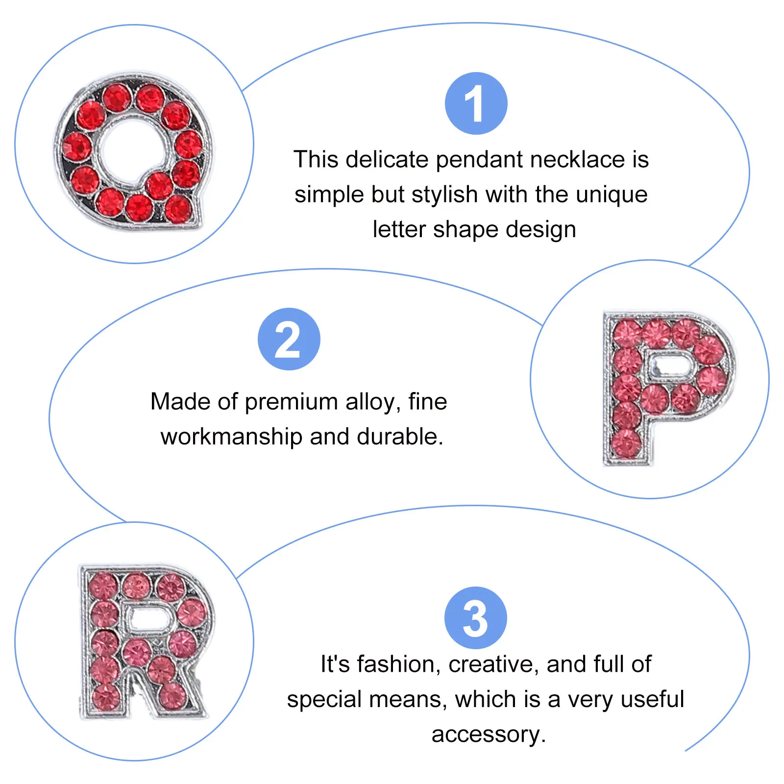 

26pcs Rhinestone Alphabet Charm Beads for Bracelets Necklace Jewelry Making Projects Letter Shape Accessories Creative Gifts