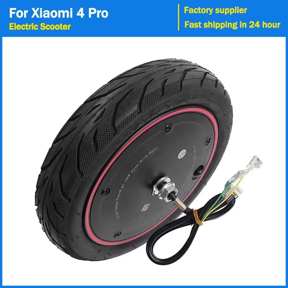 

36V 350W Engine Motor Front Wheel Assembly for Xiaomi 4 Pro Electric Scooter 10 Inch 60/70-7.0 Vacuum Tyre Replace Accessories